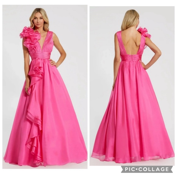 Mac Duggal Dresses & Skirts - Mac Duggal Vibrant Pink Maxi Dress